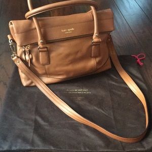 Tan Kate Spade Cross Body with envelope opening